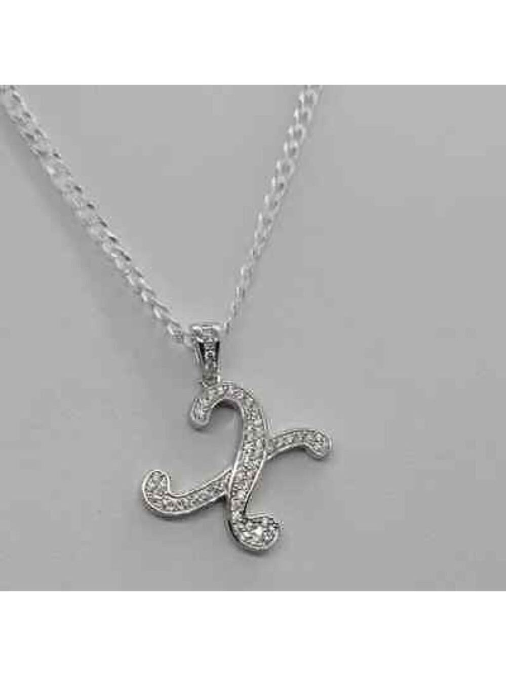 Brand New Sterling Silver 925 Letter X Necklace